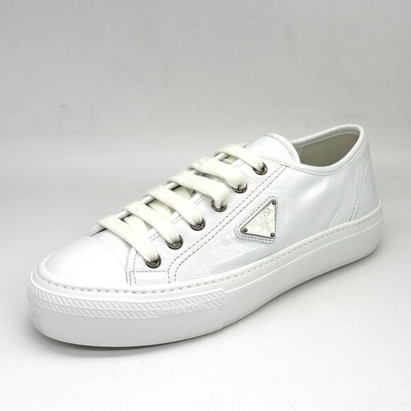 PRADA Triangle Logo Smash Naplak Platform Sneakers Trainers Flat Shoes - Picture 6 of 16